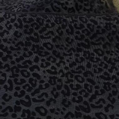 1.45 cm*100 yards Leopard print flocking mesh