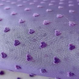 1.45 m*100 yards Heart-shaped flocking mesh fabric